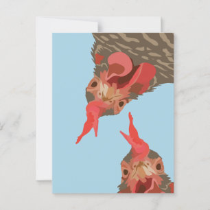 Funny Chicken Upside Briefkaart