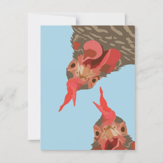 Funny Chicken Upside Briefkaart