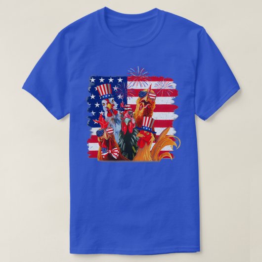 Funny Chicken Us Flag America (2) T-shirt (Design voorkant)