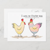 Funny Chicken was een Briefkaart voor de Easter Eg (Voorkant / Achterkant)