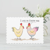 Funny Chicken was een Kaart van de Easter Egg Holi (Staand voorkant)