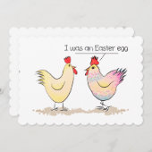 Funny Chicken was een Kaart van de Easter Egg Holi (Voorkant / Achterkant)