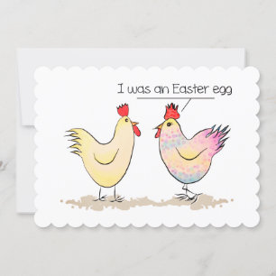 Funny Chicken was een Kaart van de Easter Egg Holi