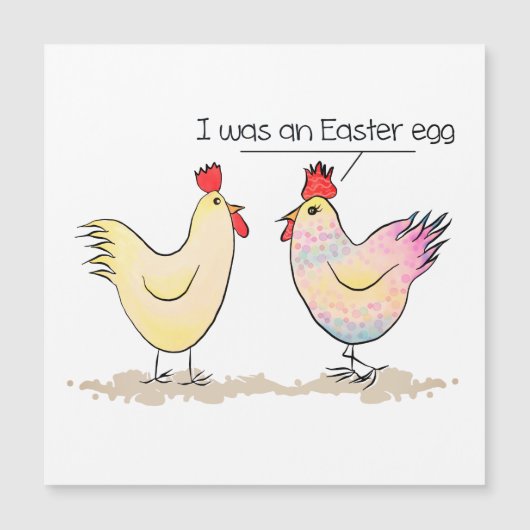 Funny Chicken was een Kaart van de Easter Egg Magn (Voorkant)
