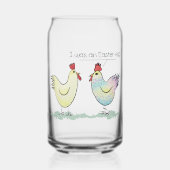 Funny Chicken was een paaseieren Blikvorm Glas (Voorkant)