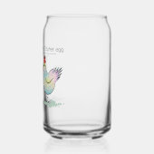Funny Chicken was een paaseieren Blikvorm Glas (Links)