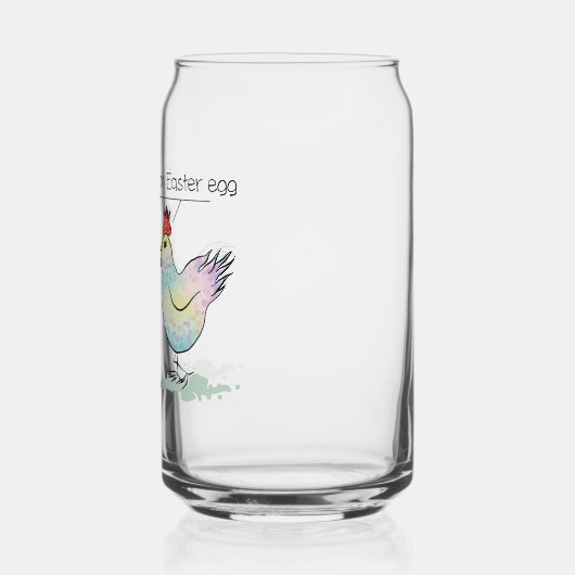 Funny Chicken was een paaseieren Blikvorm Glas (Links)