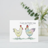 Funny Chicken was een paaseieren Feestdagenkaart (Staand voorkant)