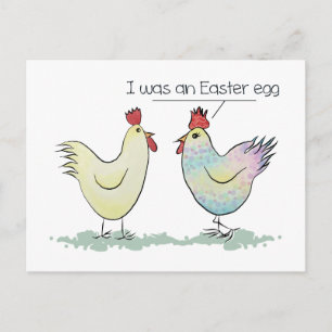 Funny Chicken was een paaseieren Feestdagenkaart