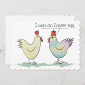 Funny Chicken was een paaseieren Feestdagenkaart (Voorkant / Achterkant)