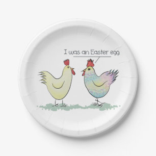 Funny Chicken was een paaseieren Papieren Bordje