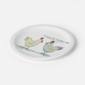 Funny Chicken was een paaseieren Papieren Bordje (Gekanteld)