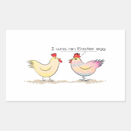 Funny Chicken was een paaseieren Rechthoekige Sticker