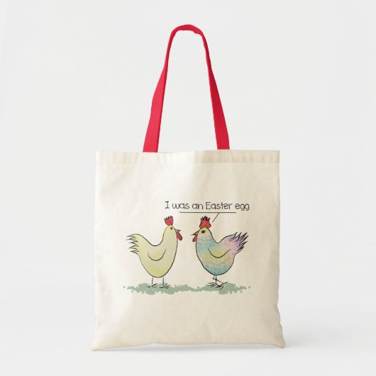 Funny Chicken was een paaseieren Tote Bag (Voorkant)