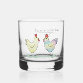 Funny Chicken was een paaseieren Whisky Glas (Voorkant)