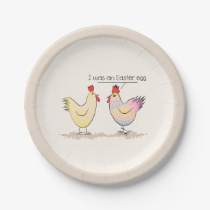 Funny Chicken was een paaseironde Papieren Bordje