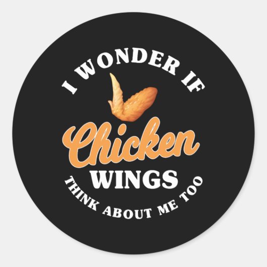 Funny Chicken Wings Gezegde Hot Wing Fast Food Ronde Sticker (Voorkant)