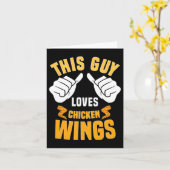 Funny Chicken Wings Lover Gezegde Hot Wing Kaart (Gele Bloem)