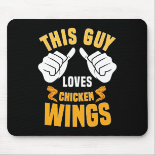 Funny Chicken Wings Lover Gezegde Hot Wing Muismat