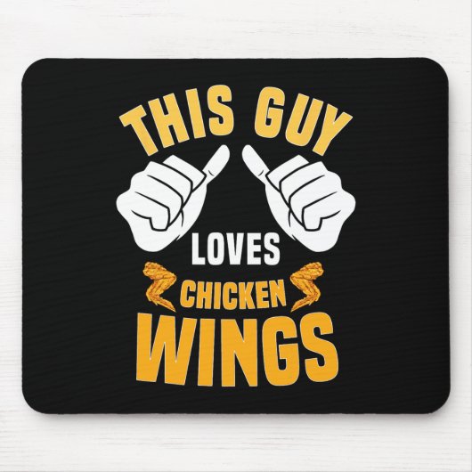 Funny Chicken Wings Lover Gezegde Hot Wing Muismat (Voorkant)