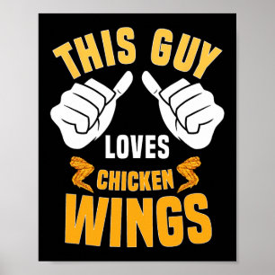 Funny Chicken Wings Lover Gezegde Hot Wing Poster