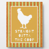 Funny Chicken Word Art Tabletop Plaque Fotoplaat (Voorkant)