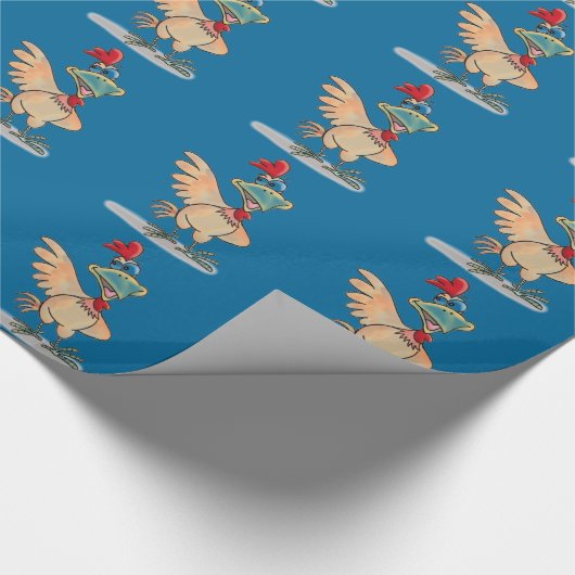 Funny Chicken Wrapping Paper Cadeaupapier (Hoek)