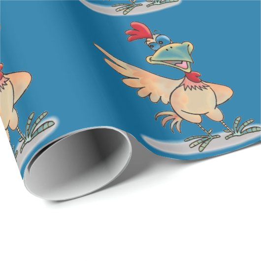 Funny Chicken Wrapping Paper Cadeaupapier (Rol Hoek)