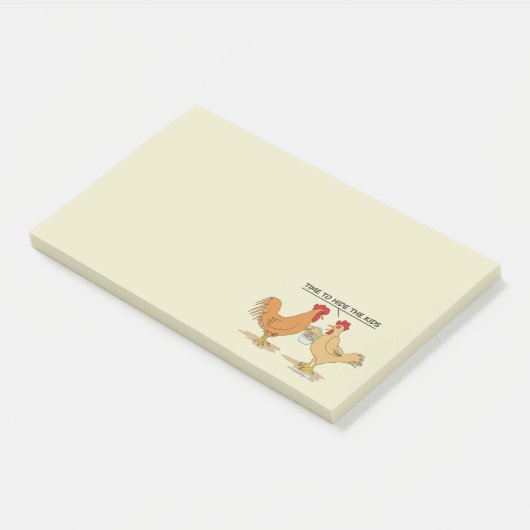 Funny Chickens Easter Egg Hunt Cartoon Post-it® Notes (Schuin)