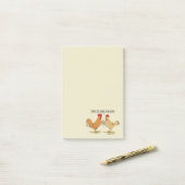 Funny Chickens Easter Egg Hunt Cartoon Post-it® Notes (Op bureau)