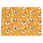 Funny Chickens Gift Bag Groot Cadeauzakje (Voorkant)