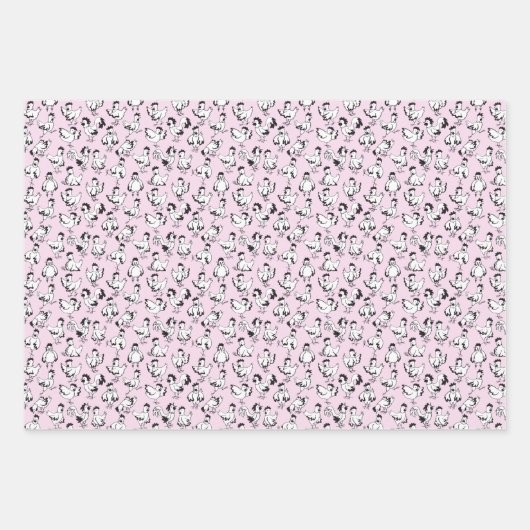 Funny Chickens Having Fun! Inpakpapier Vel (Voorkant 2)