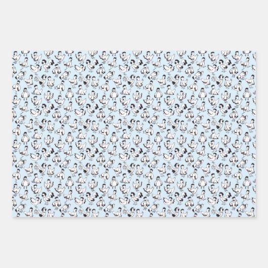 Funny Chickens Having Fun! Inpakpapier Vel (Voorkant)
