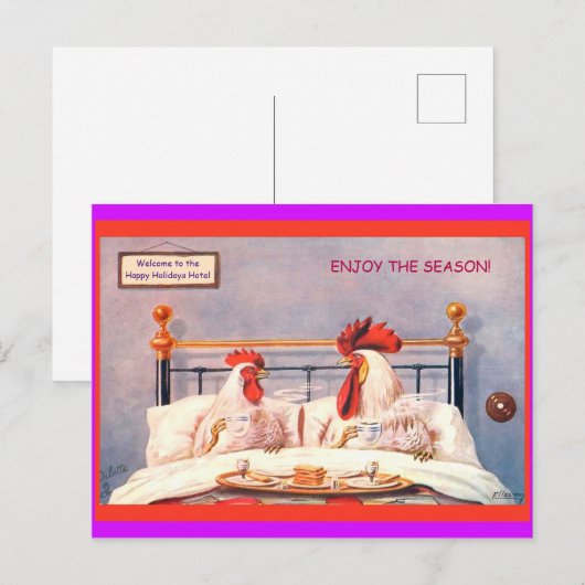 Funny Chickens Holiday Briefkaarten  exemplaar 191 (Voorkant / Achterkant)