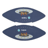 Funny chickens in space cartoon illustratie american football (Panelen)