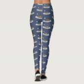 Funny chickens in space cartoon illustratie leggings (Achterkant)