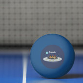 Funny chickens in space cartoon illustratie pingpongbal (Net)