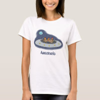 Funny chickens in space cartoon illustratie