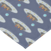 Funny chickens in space cartoon illustratie tafelkleed (Gekanteld)