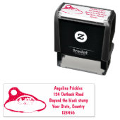 Funny chickens in space cartoon illustratie  zelfinktende stempel (In situ)