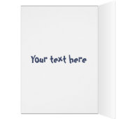 Funny chickens in space cartoon verjaardagskaart (Binnen (Links))