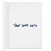 Funny chickens in space cartoon verjaardagskaart (Binnen (Rechts))