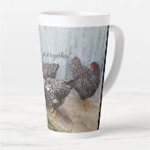 Funny Chickens Latte Mok (Rechterhoek)