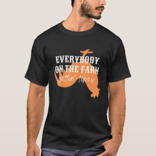 Funny Chickens Rooster Iedereen op het Boerderij G T-shirt