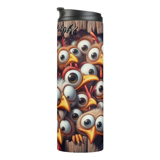 Funny Chickens Thermosbeker (Geroteerd rechts)