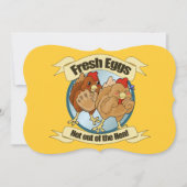 Funny Chickens Uitnodiging (Voorkant)