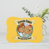 Funny Chickens Uitnodiging (Staand voorkant)