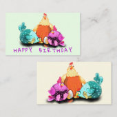 Funny Chickens Verjaardag Kaart Notitiekaartje (Voorkant / Achterkant)