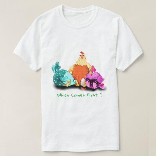 Funny Chickens wachtend op eieren naar Hatch - Jou T-shirt (Design voorkant)