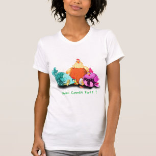 Funny Chickens wachtend op eieren naar Hatch - tek T-shirt